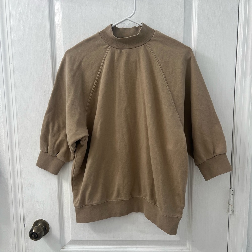 Fear Of God Essentials Mock Neck French Terry Pullover Sweater (Size XS) - Picture 3 of 10